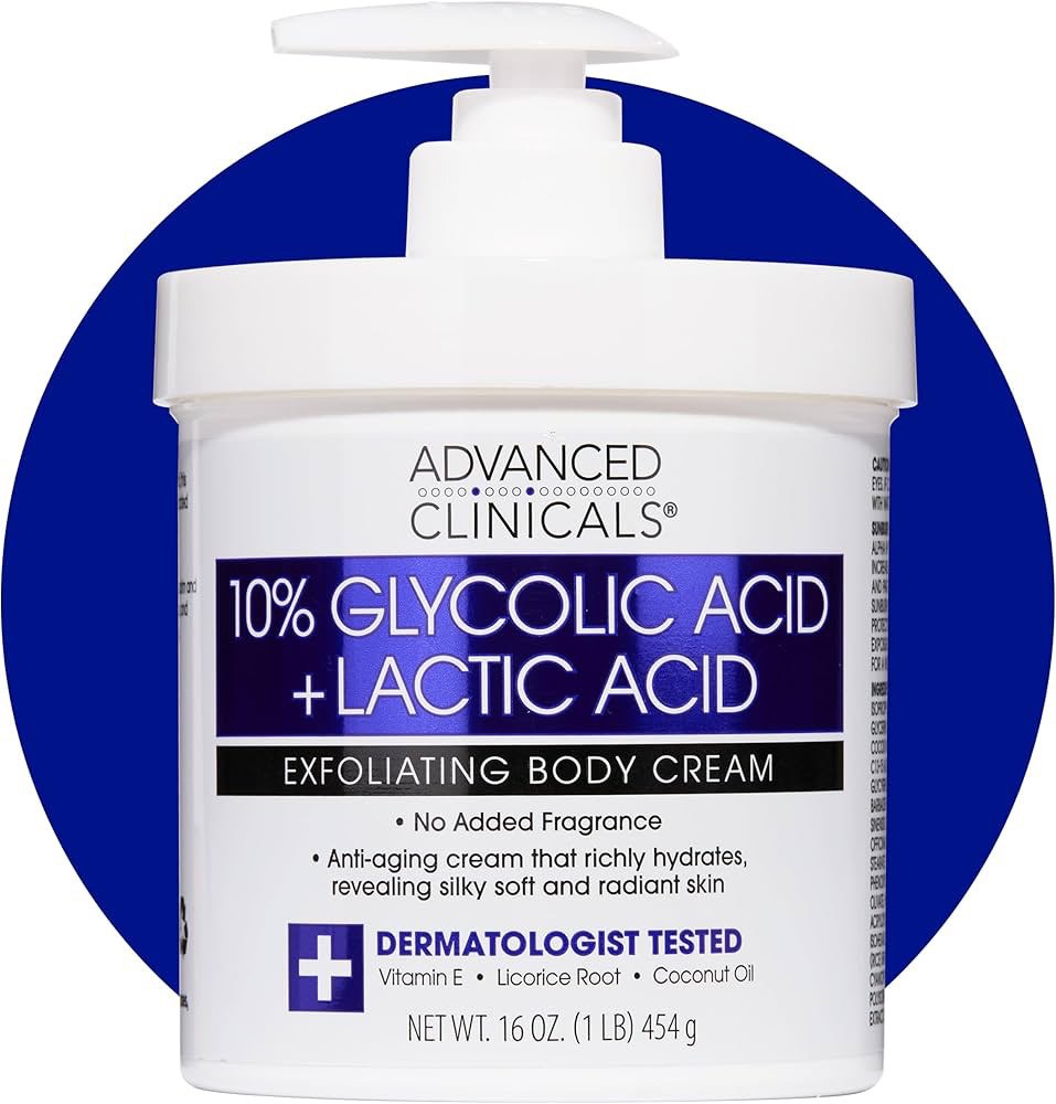 Advanced Clinicals 10% Glycolic Acid + Lactic Acid Lotion