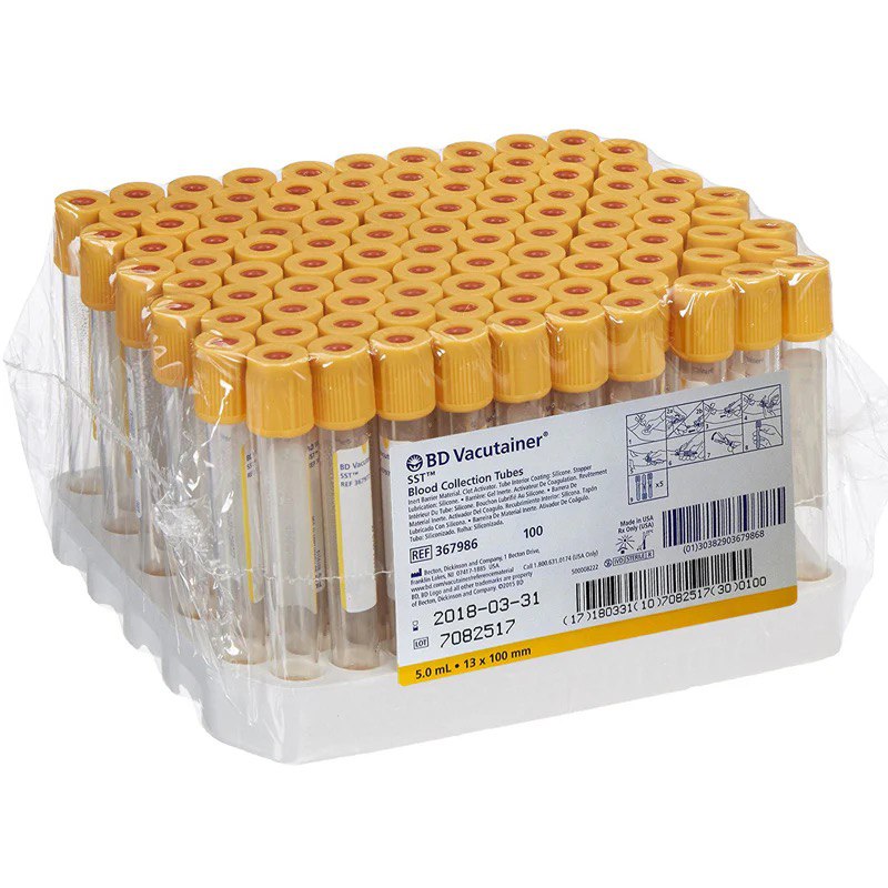 Gold-Top Serum Separator Tube (SST)